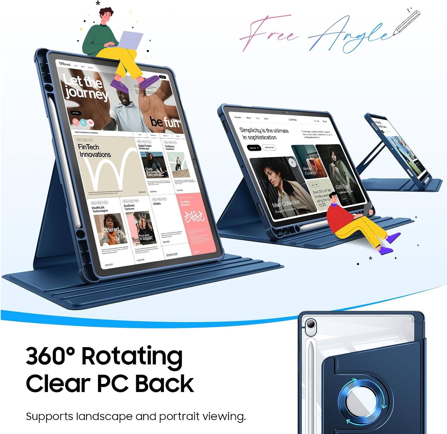 Fintie 360 Degree Rotating Case for Samsung Galaxy Tab S10 Lite/S10 FE ...