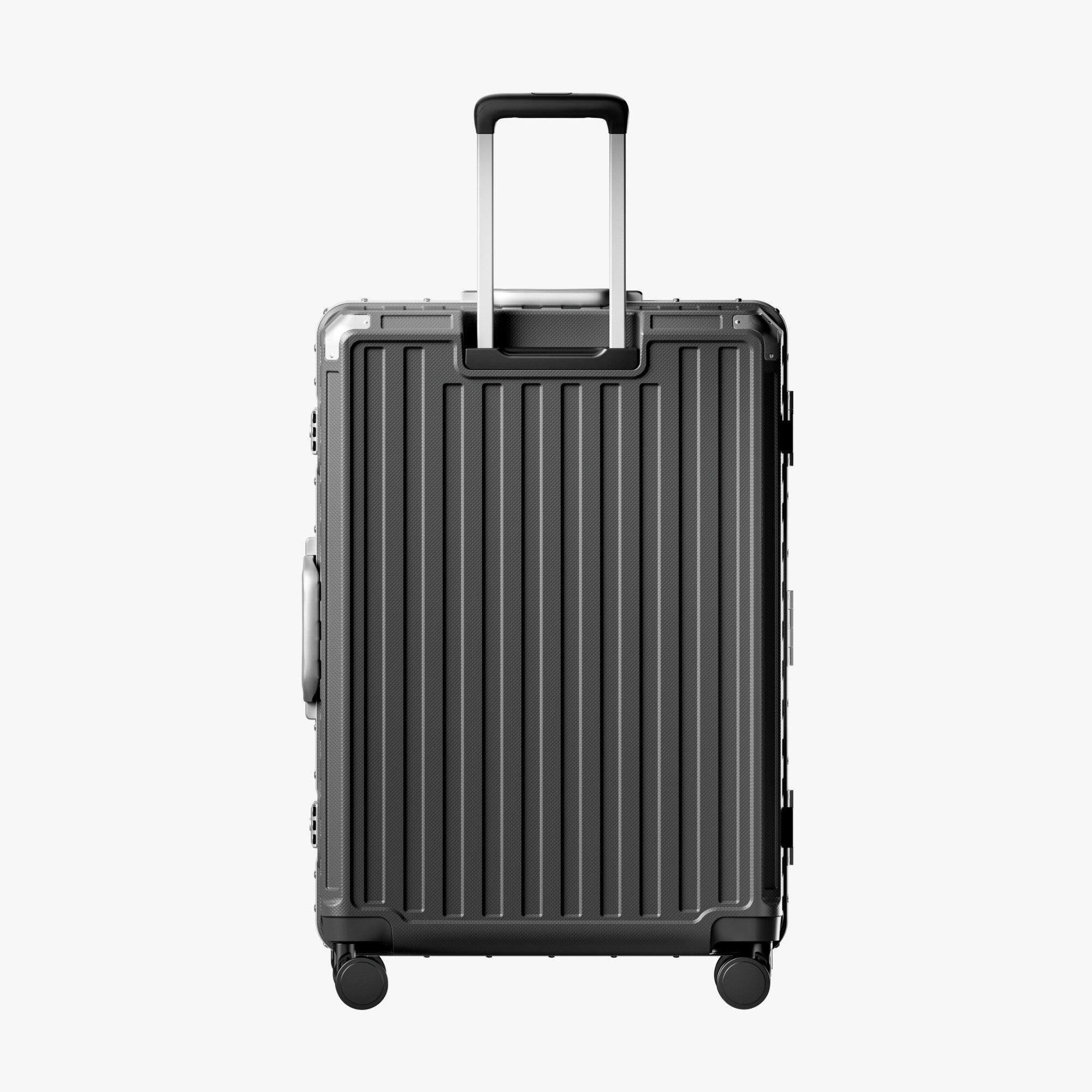 Alt View 7. LUGGEX - LUGGEX 28 Inch Checked Luggage Zipperless Aluminum-Frame PC Suitcase with Spring-Loaded Wheels 8010S - ZX-Core - Black.