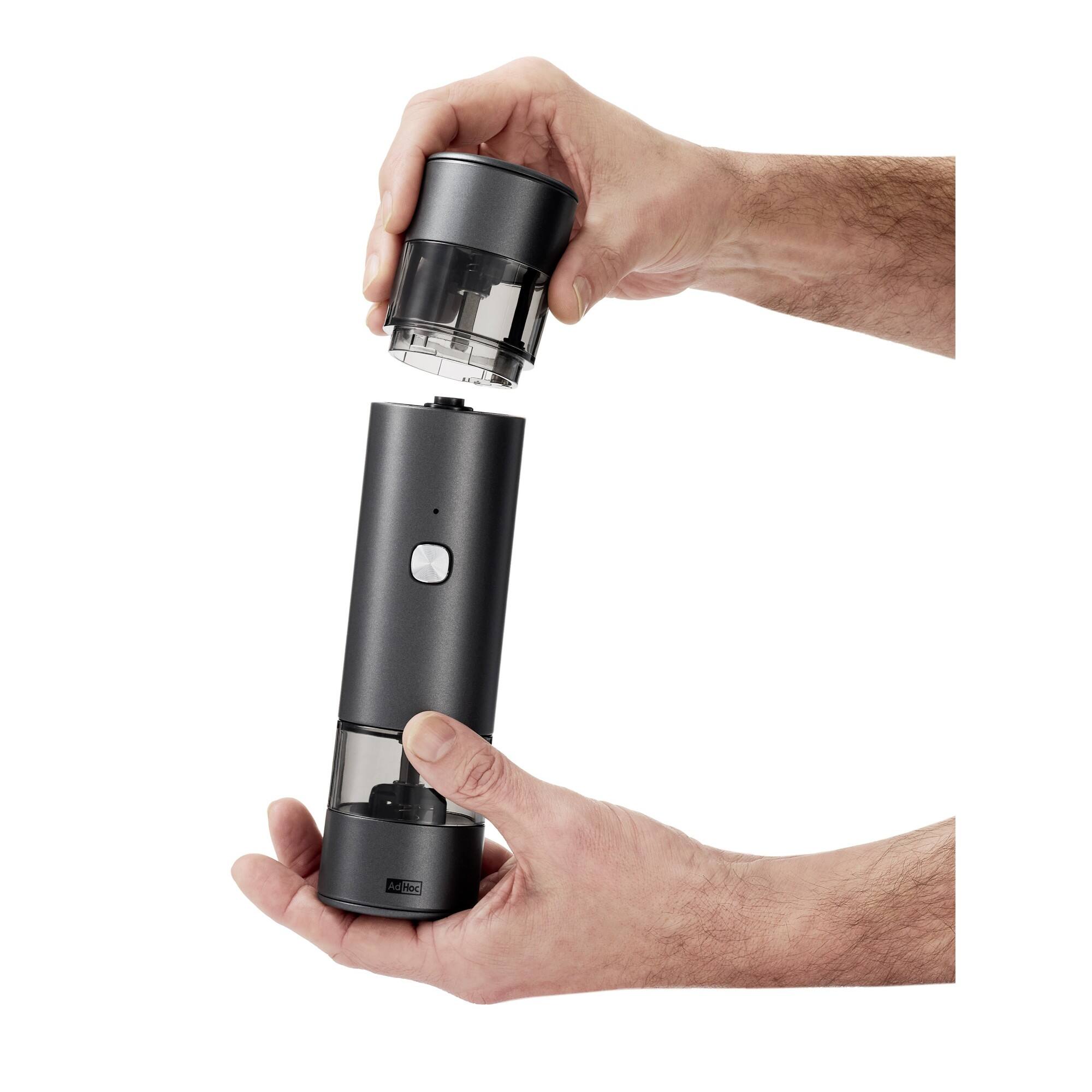 Alt View 3. Ad Hoc - Electric pepper and salt mill double imill duo, dark gray - Dark grey.