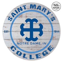 Jardine - Saint Mary's Belles 20'' x 20'' Indoor/Outdoor Weathered Circle Sign - White