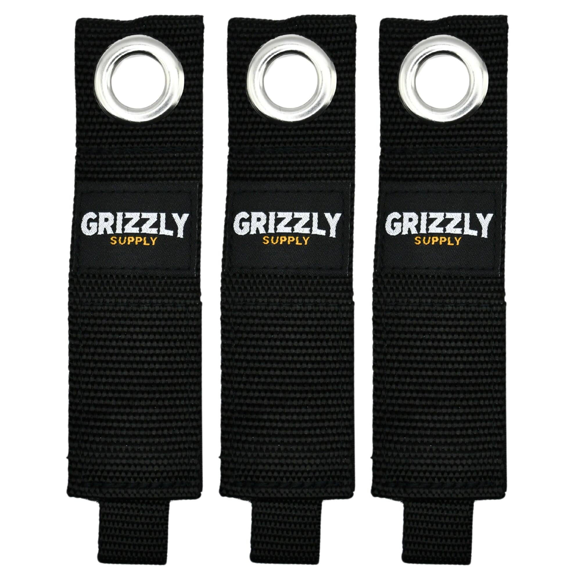 Grizzly Supply - 10" Hook and Loop Storage Strap 3/pk - Black