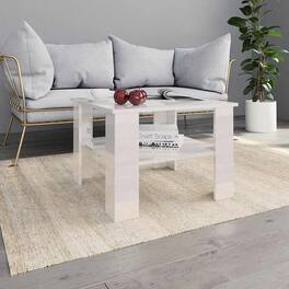 Boyel Living - Coffee Table High-Gloss Engineered wood Small Coffee Table - White