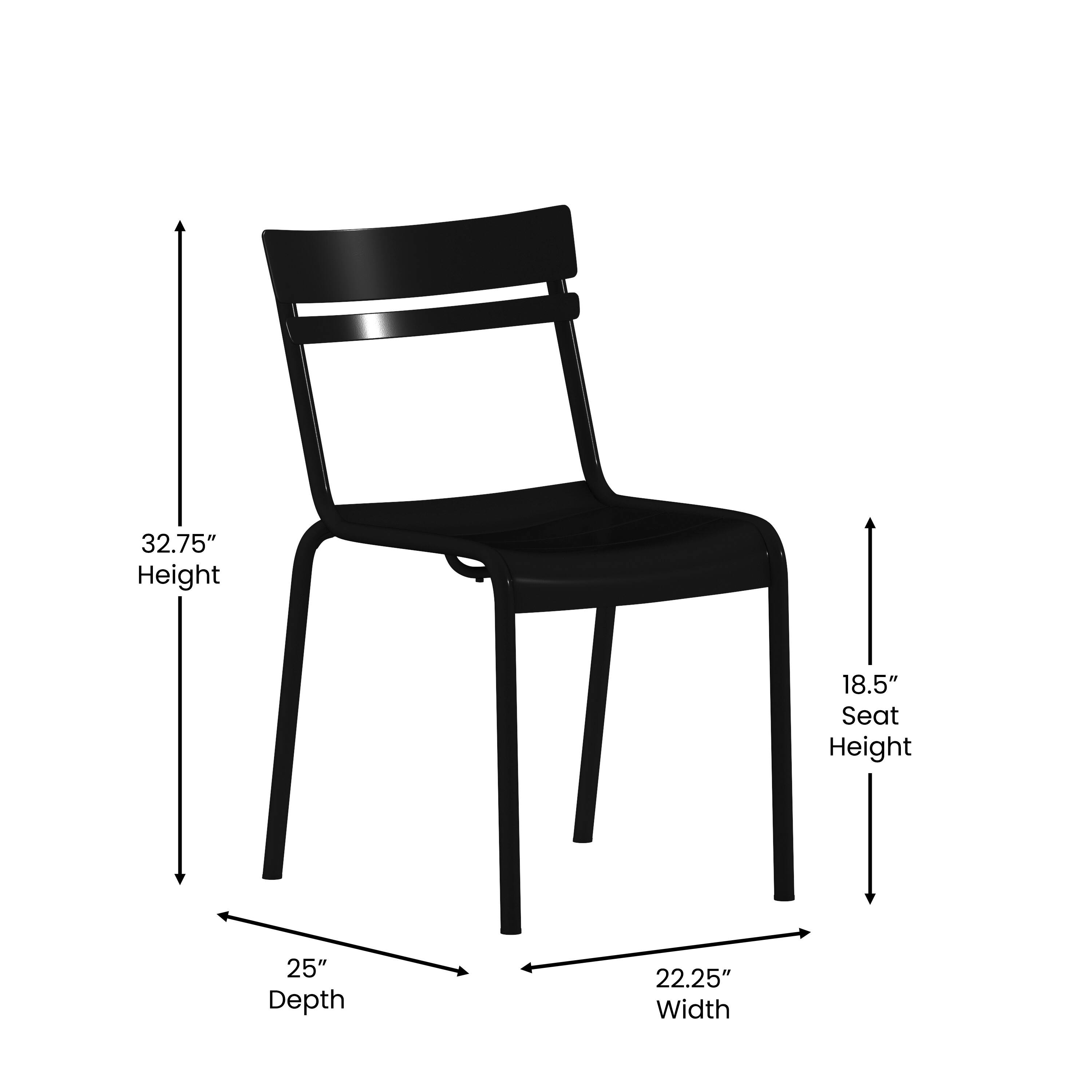 32.75" Height  
18.5" Seat Height  
25" Depth  
22.25" Width