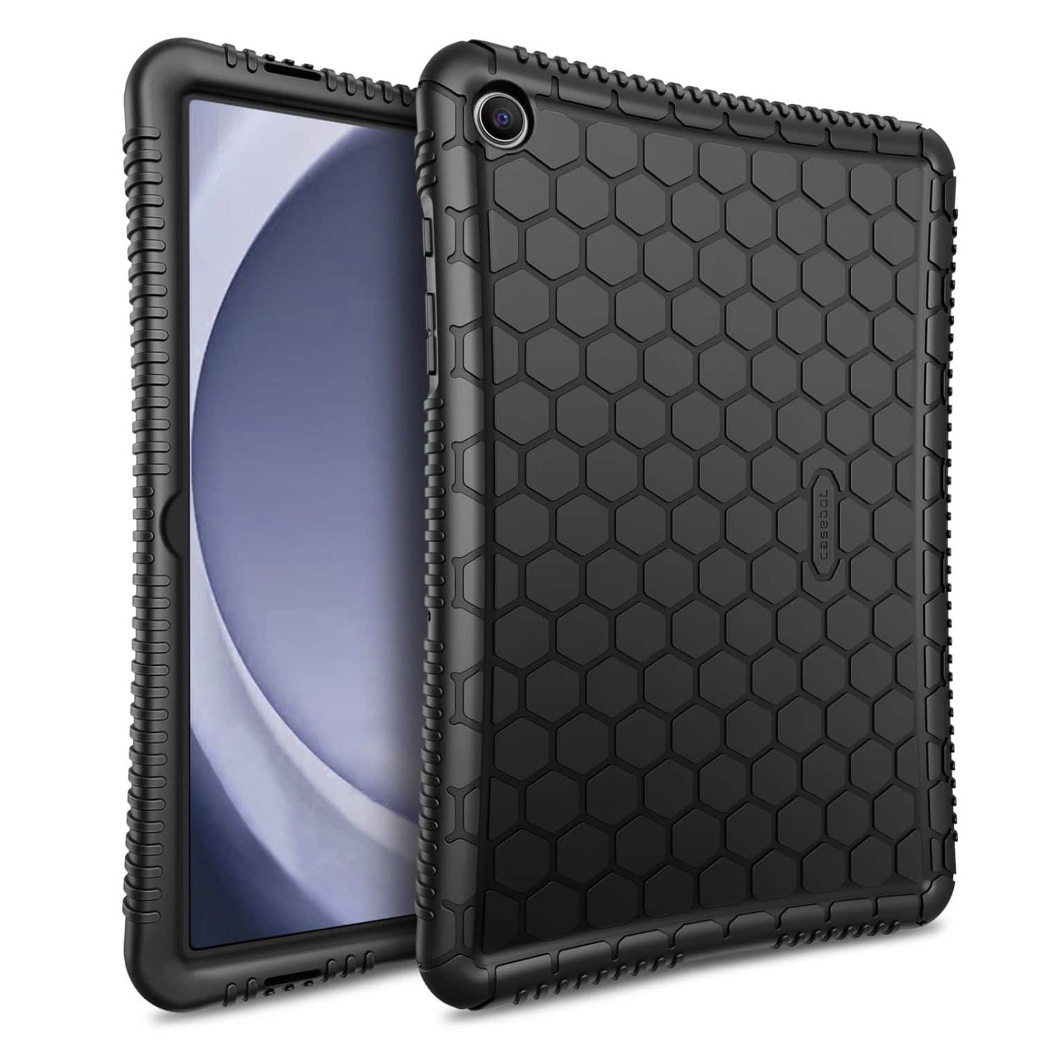 Front. Stock Preferred - Silicone Case for Samsung Galaxy Tab A9 Plus 11 Inch 2023 Light Weight Cover Black - Black.