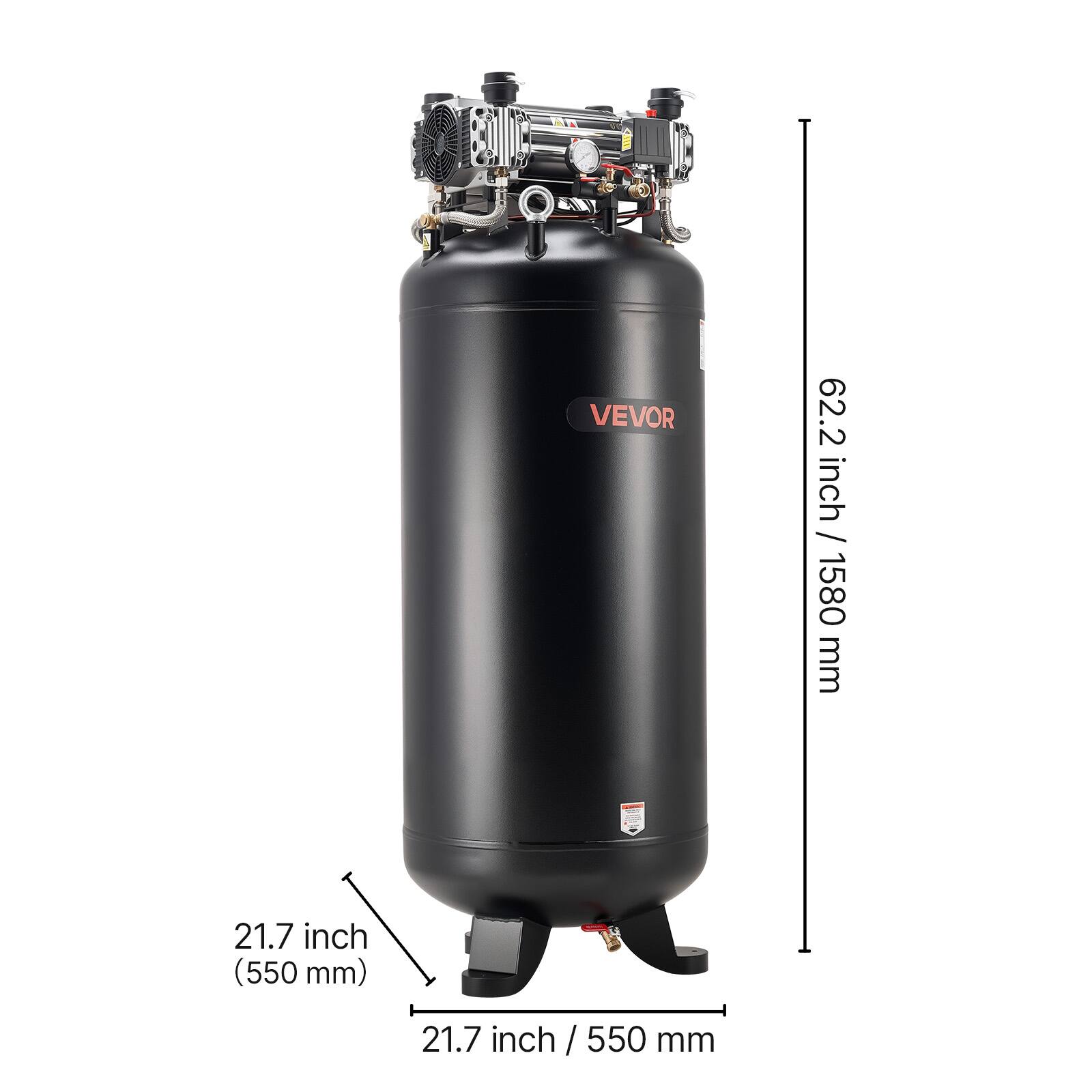 VEVOR

62.2 inch / 1580 mm

21.7 inch (550 mm)

21.7 inch / 550 mm