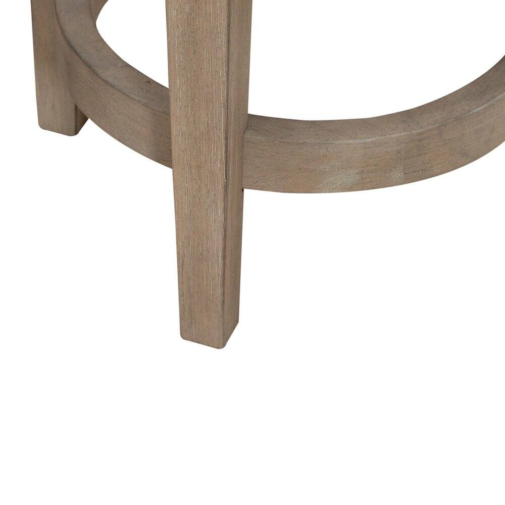 Angle. Liberty Furniture Industries - Brentwood Upholstered Swivel Console Stool - Sandstone - Sandstone.