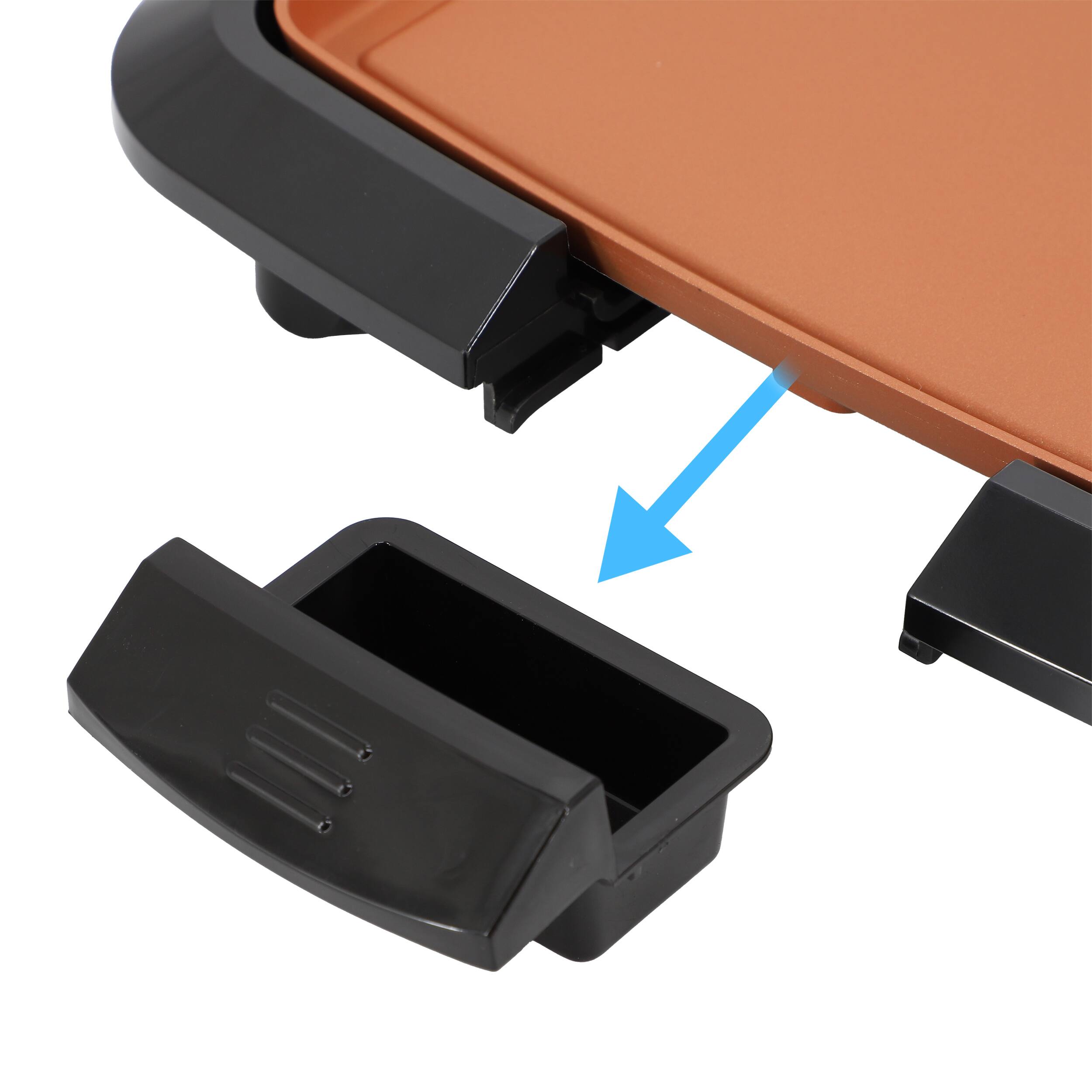 Alt View 3. MegaChef - MegaChef 10.63 Inch Electric Grill with Copper Coating - Copper.