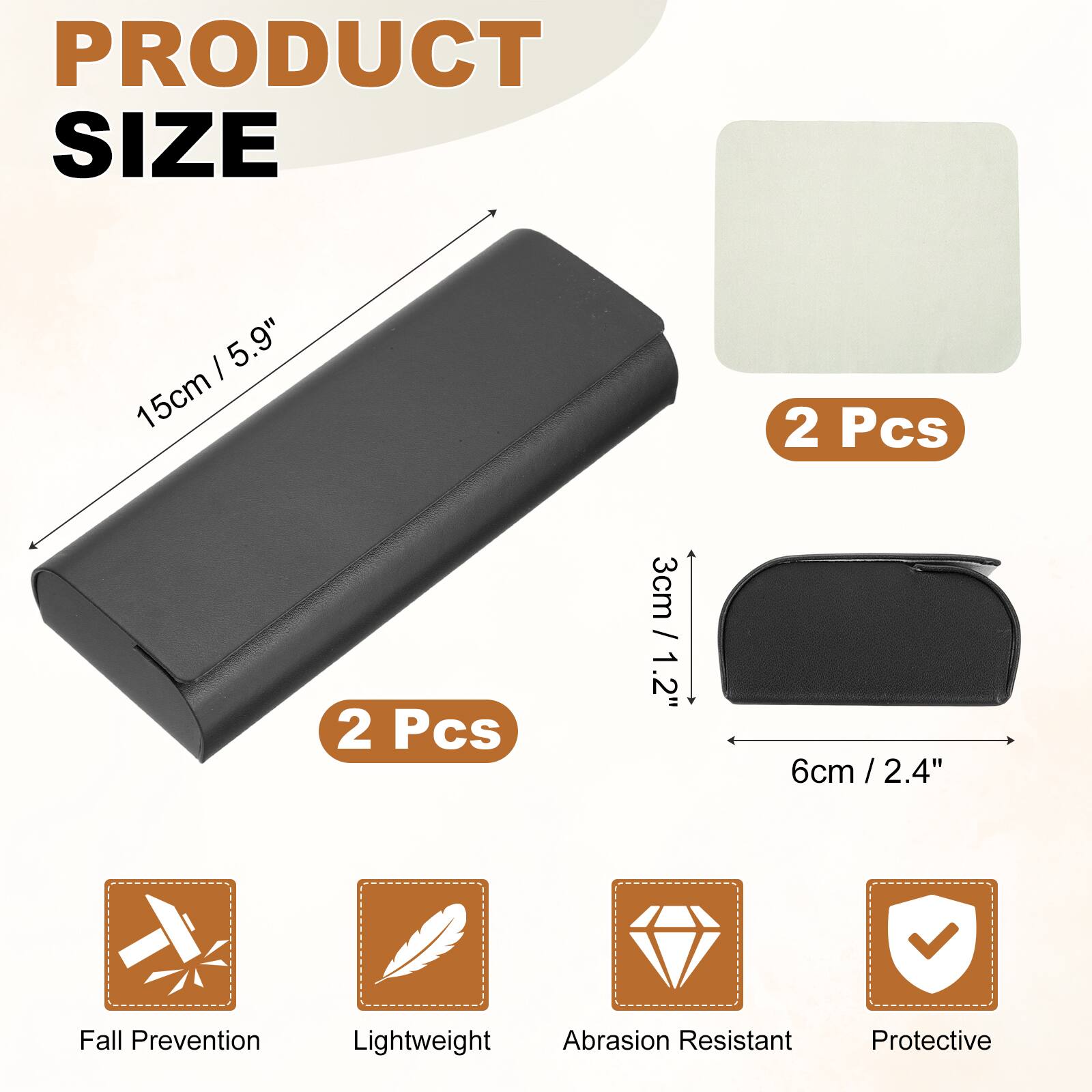 PRODUCT SIZE

15cm / 5.9"  
2 Pcs

3cm / 1.2"  
6cm / 2.4"

Fall Prevention  
Lightweight  
Abrasion Resistant  
Protective