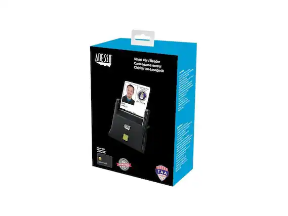 ADESSO Smart Card Reader Carte à puce lecteur Chipkarten-Lesegerät Dos John T. Air Force - SMART CARD ANTIMICROBIA milm TAA