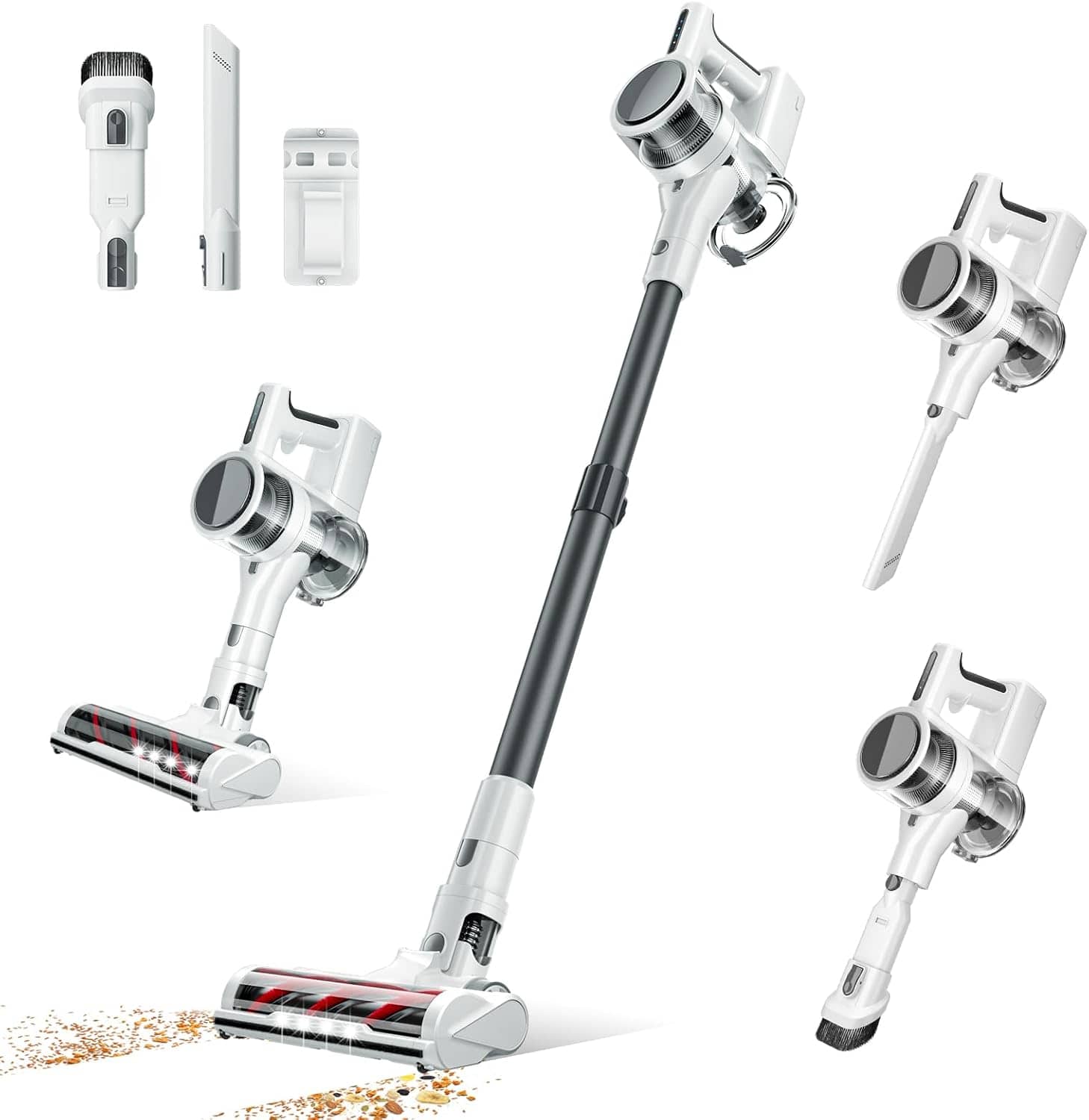 Teendow - Powerful Adjustable Cordless Vacuum, Stick Vacuum Cleaner with 85,000RPM Motor for Hardfloor & Pet Hair