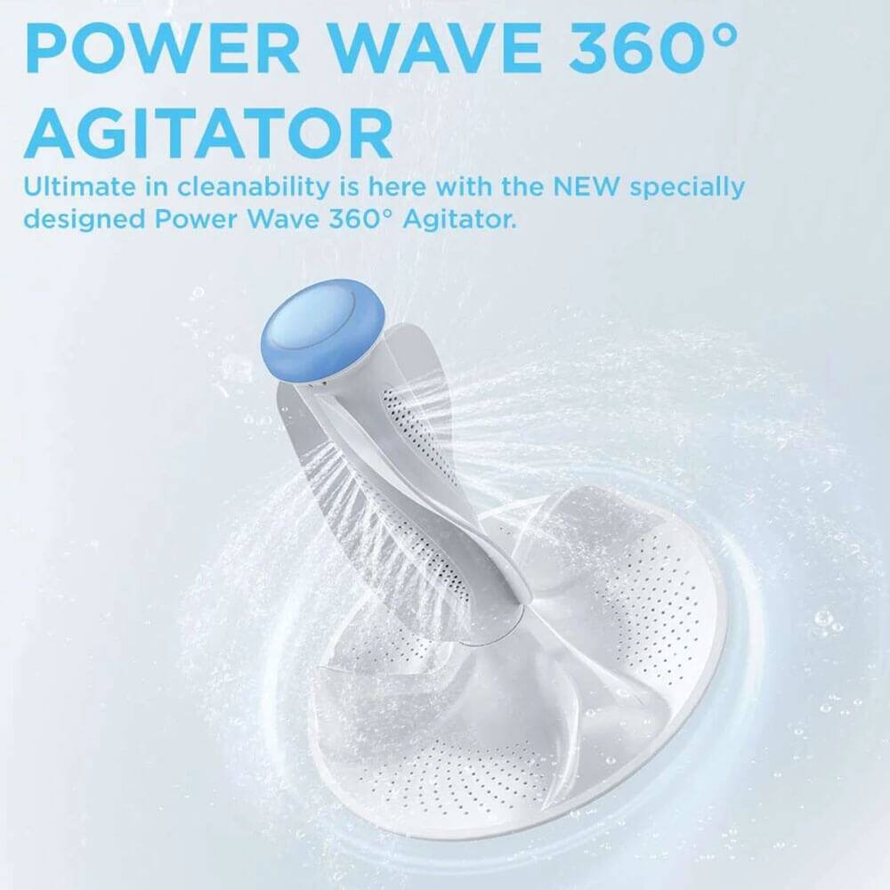POWER WAVE 360° AGITATOR  
Ultimate in cleanability is here with the NEW specially designed Power Wave 360° Agitator.