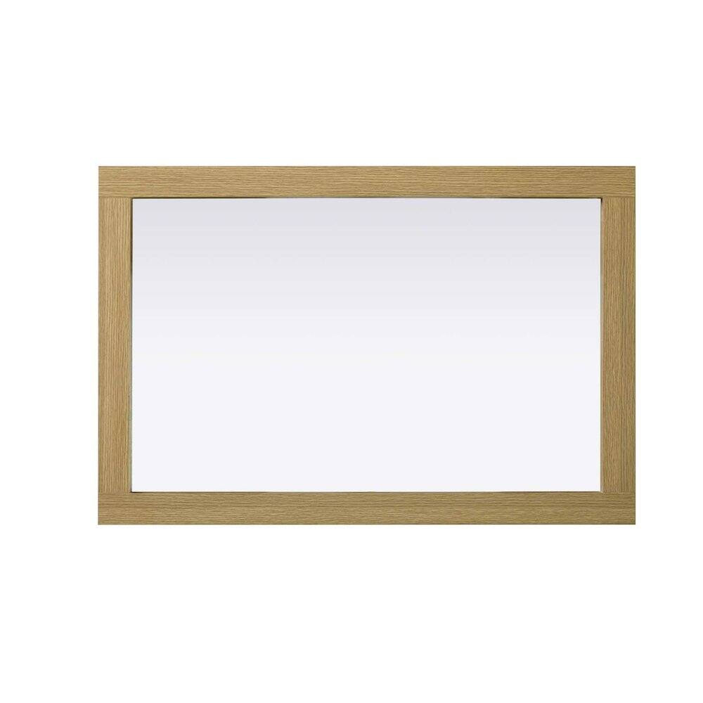 Alt View 2. Elegant Kitchen and Bath - Noah Wooden Rectangle Mirror 24 x 36 in Honey Brown - Honey Brown.