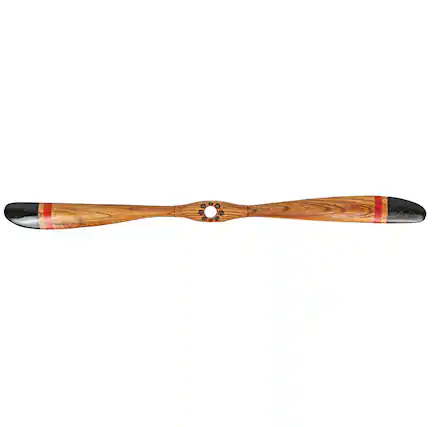 Front. Zeckos - 36 Inch Hand Carved Wooden Propeller Vintage Aviation Home Decor Wall Sculpture - Multicolored.
