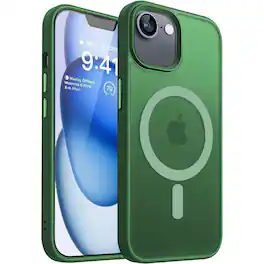 Entronix - Magnetic Case for iPhone 16E - Translucent Frosted Matte Finish - Green