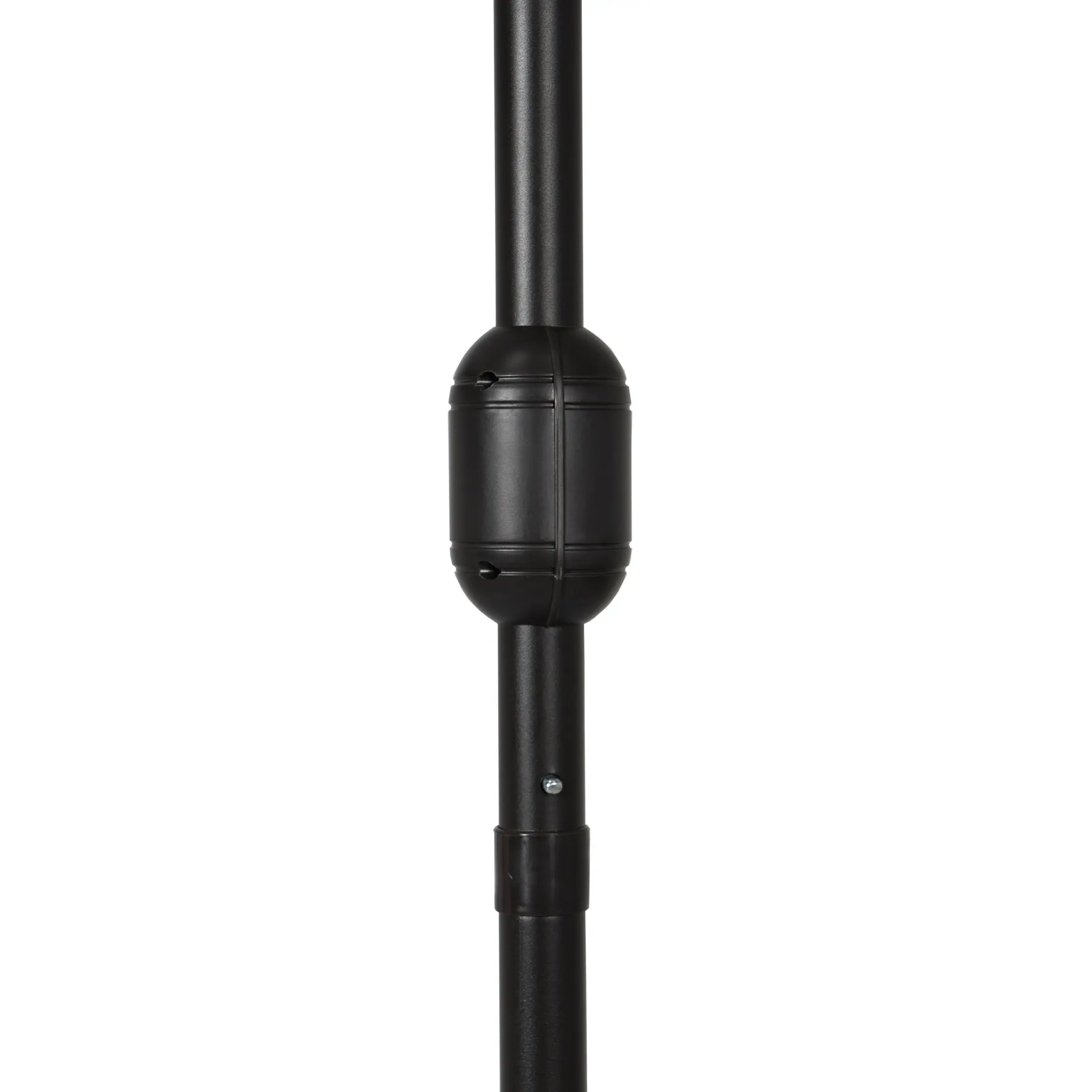 Alt View 2. WestinTrends - WestinTrends Lanai 9 ft. Aluminum Half Market Crank Lift Patio Umbrella - Black/White.
