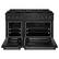 Angle. ZLINE - 48 in. Wide 8 Burner Paramount Gas Range with Dual Ovens (PSGRB-48) - Black Stainless Steel.