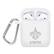 Front. Artinian - New Orleans Saints Debossed Silicone AirPods Case Cover - Multicolor.