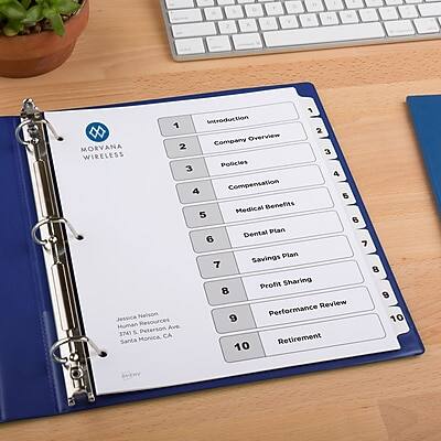 1. Introduction  
2. Company Overview  
3. Policies  
4. Compensation  
5. Medical Benefits  
6. Dental Plan  
7. Savings Plan  
8. Profit Sharing  
9. Performance Review  
10. Retirement  

Human Resources  
Jessica Nelson  
3741 S Peterson Ave  
Monica, CA 90405  
HR@morvana.com
