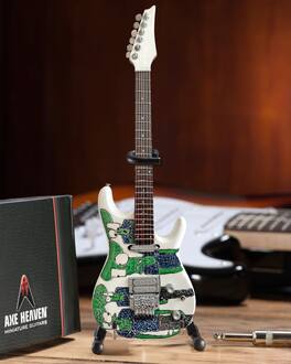 Joe Satriani - Axe Heaven Joe Satriani Original Alien Art Miniature Guitar JS-605 - Collectibles - Multicolor