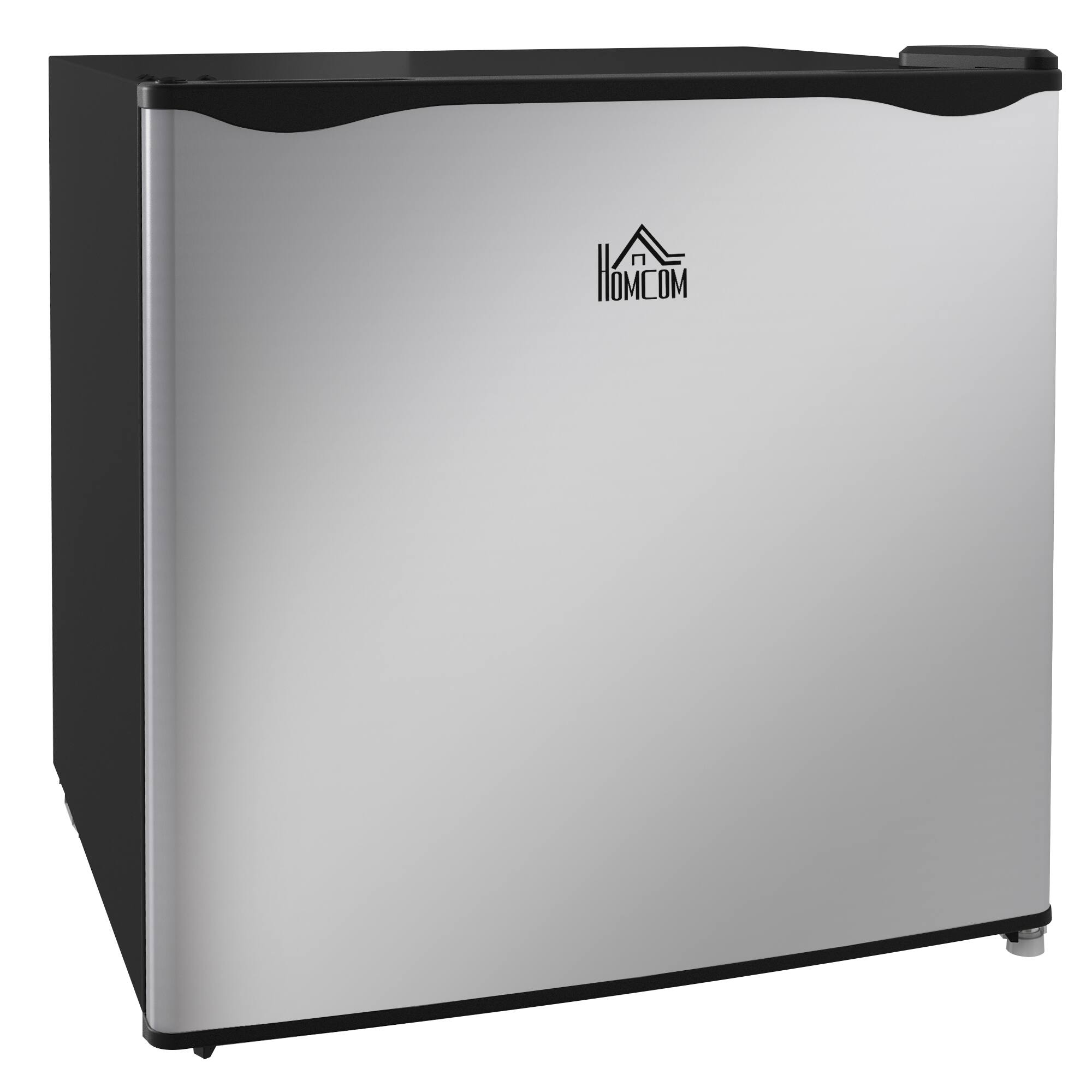 Front. Tiramisubest - Mini Freezer Countertop,1.1 Cu.Ft Compact Upright Freezer with Removable Shelves,Reversible Door for Home,Dorm,Silver - Silver.