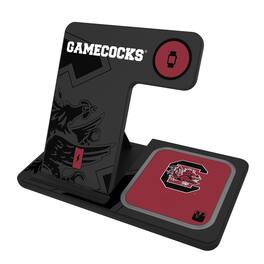 Keyscaper - South Carolina Gamecocks 3-In-1 Wireless Charger - Multicolor