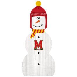 Fan Creations - Maryland Terrapins 31'' Snowman Leaner - White
