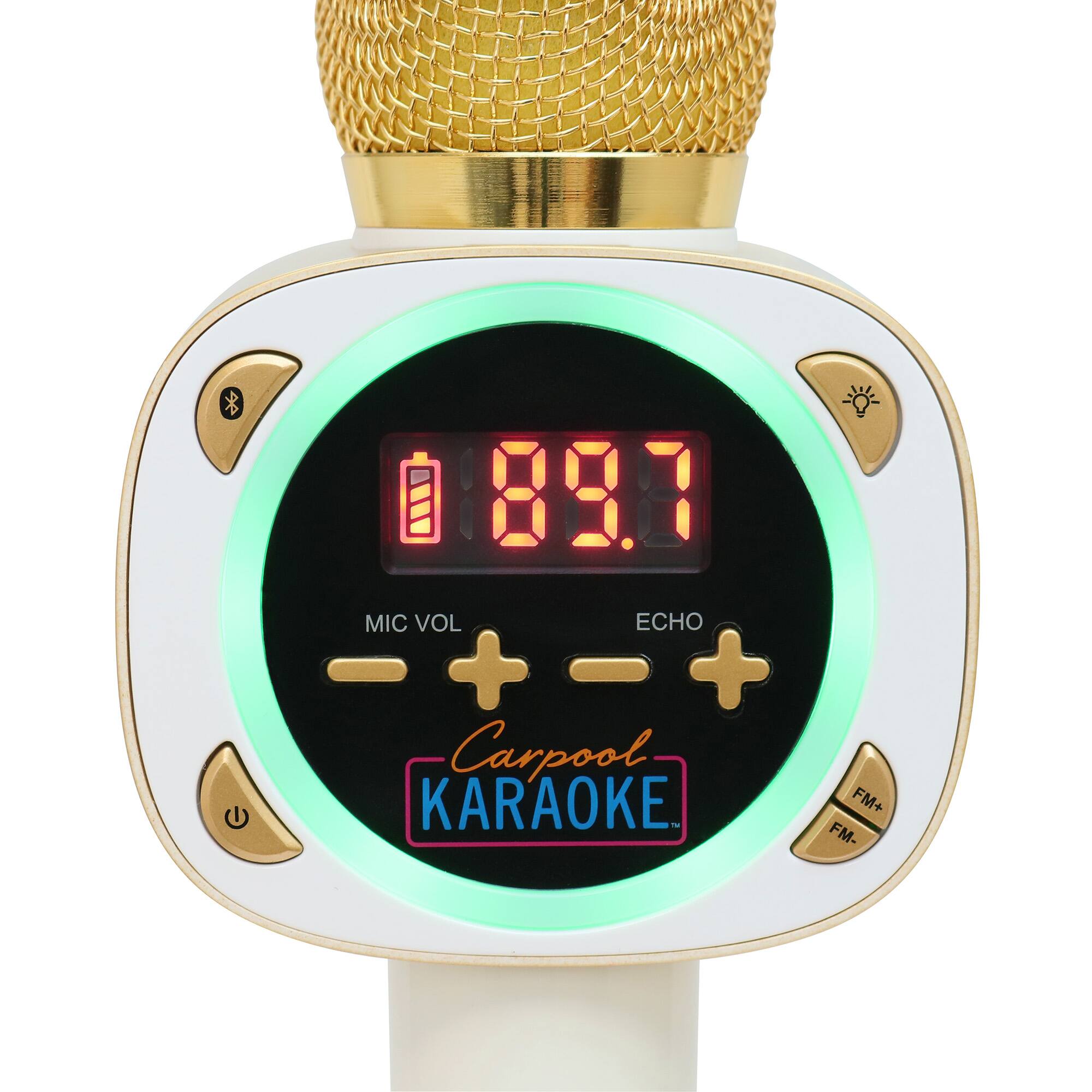 Angle. Singing Machine - Carpool Karaoke Wireless Dynamic Microphone - Silver.