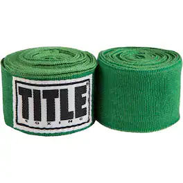 TITLE Boxing - 180" Semi Elastic Mexican Handwraps - Green
