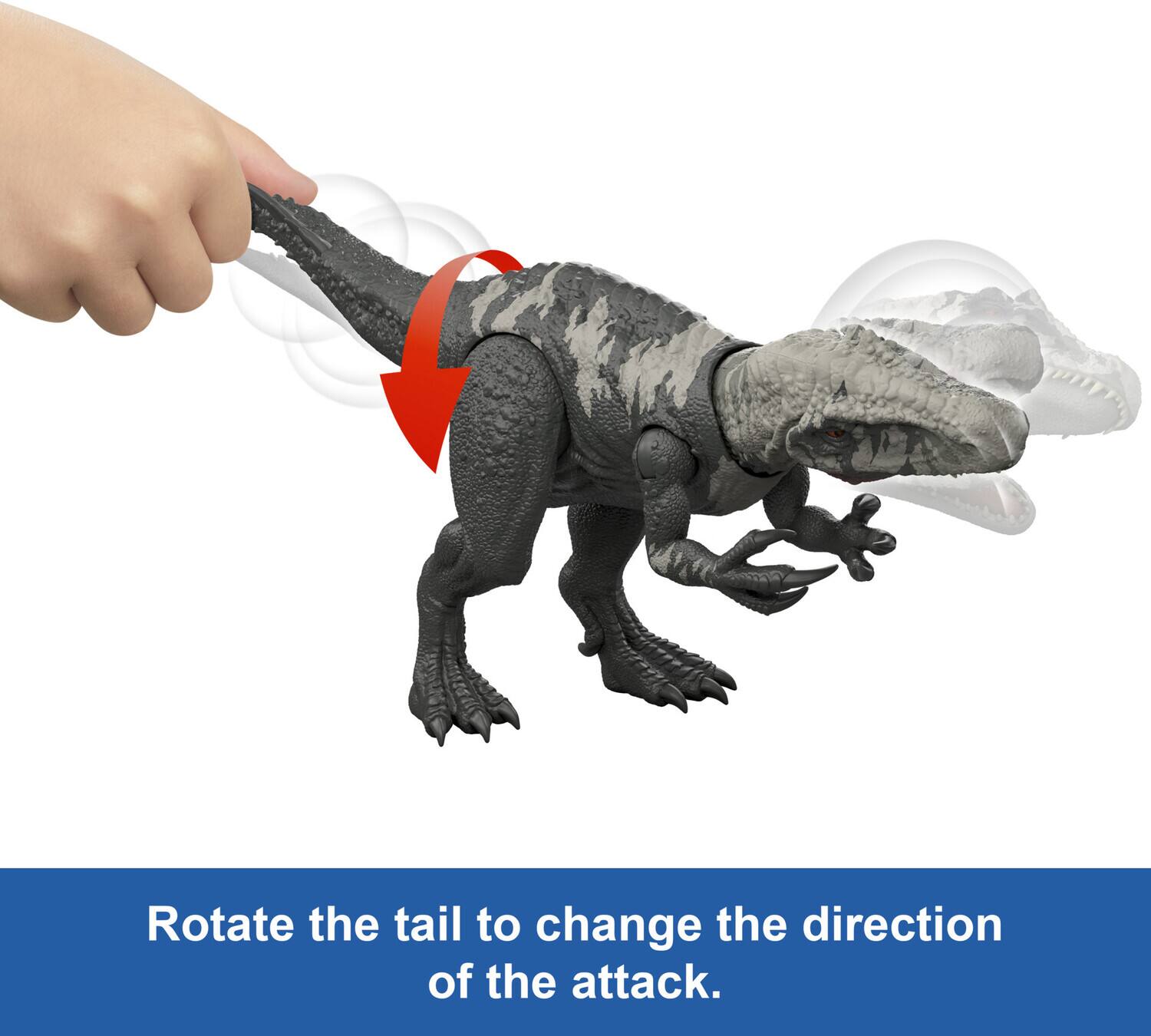 Rotate the tail to change the direction of the attack.