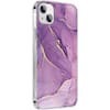 Angle. SaharaCase - Marble Series Case for Apple iPhone 13 - Purple/Gold.