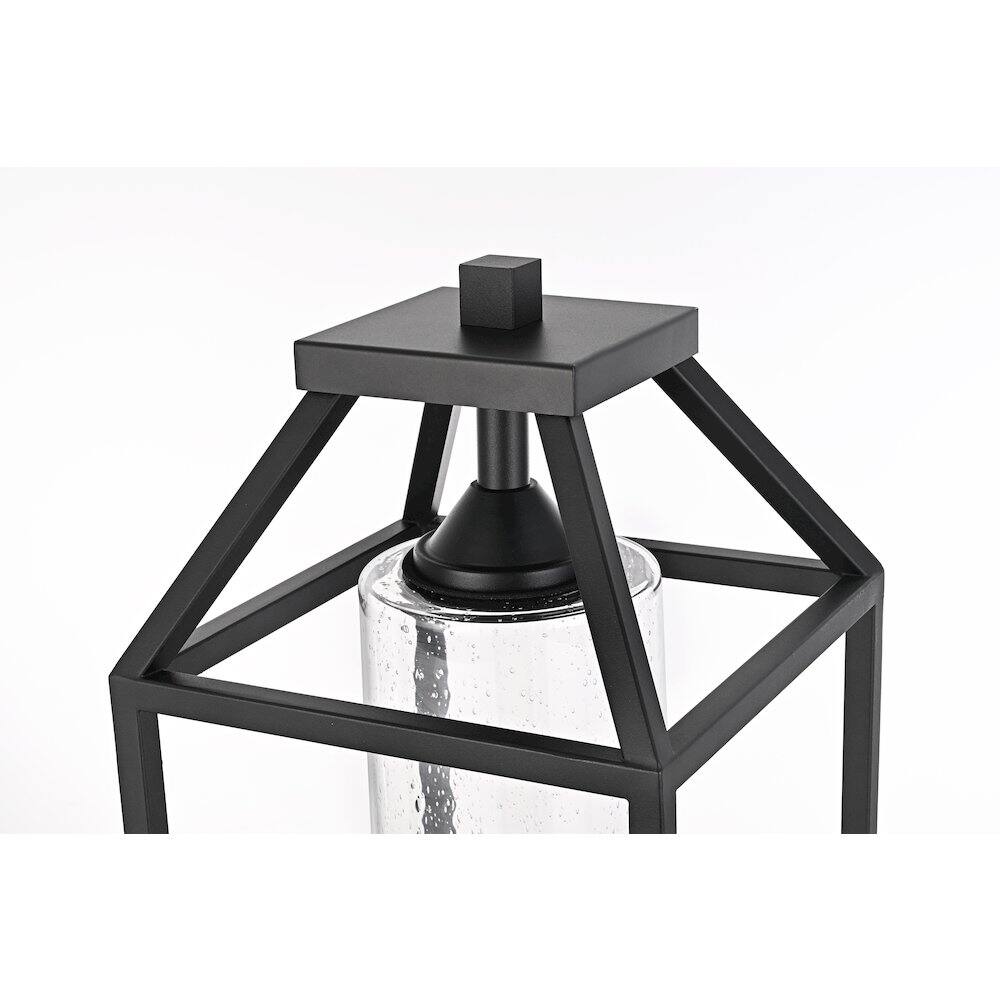 Alt View 2. Elegant Lighting - Zora 26 inch Outdoor Post light in Black - Black And Clear.