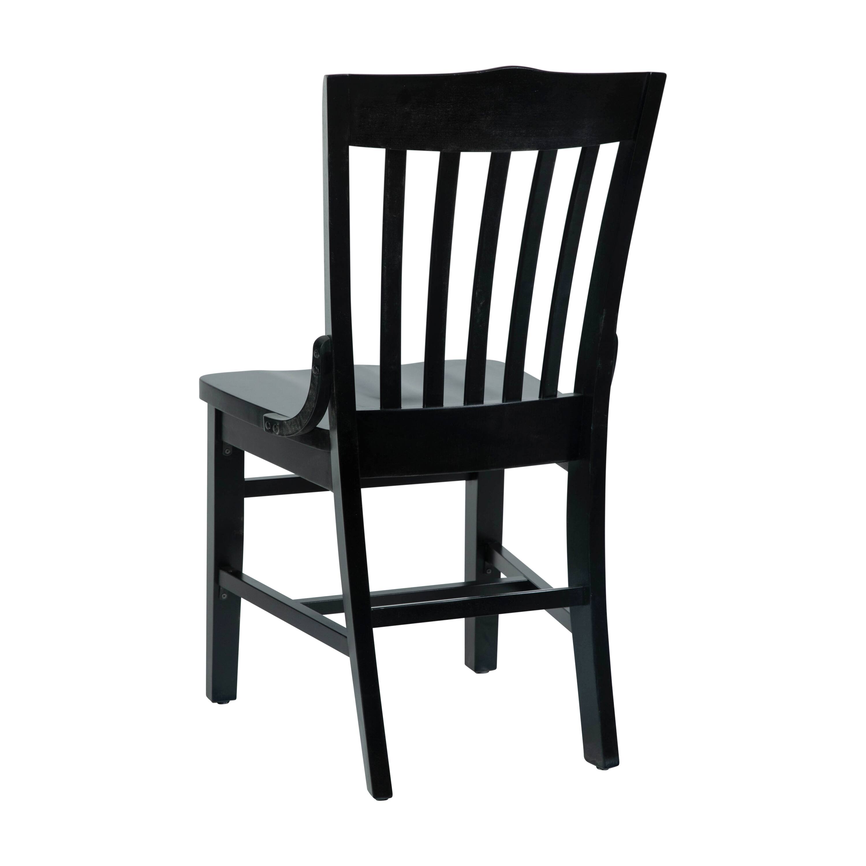 Back. Flash Furniture - HERCULES School House Back Black Wood Restaurant Chair - Black.