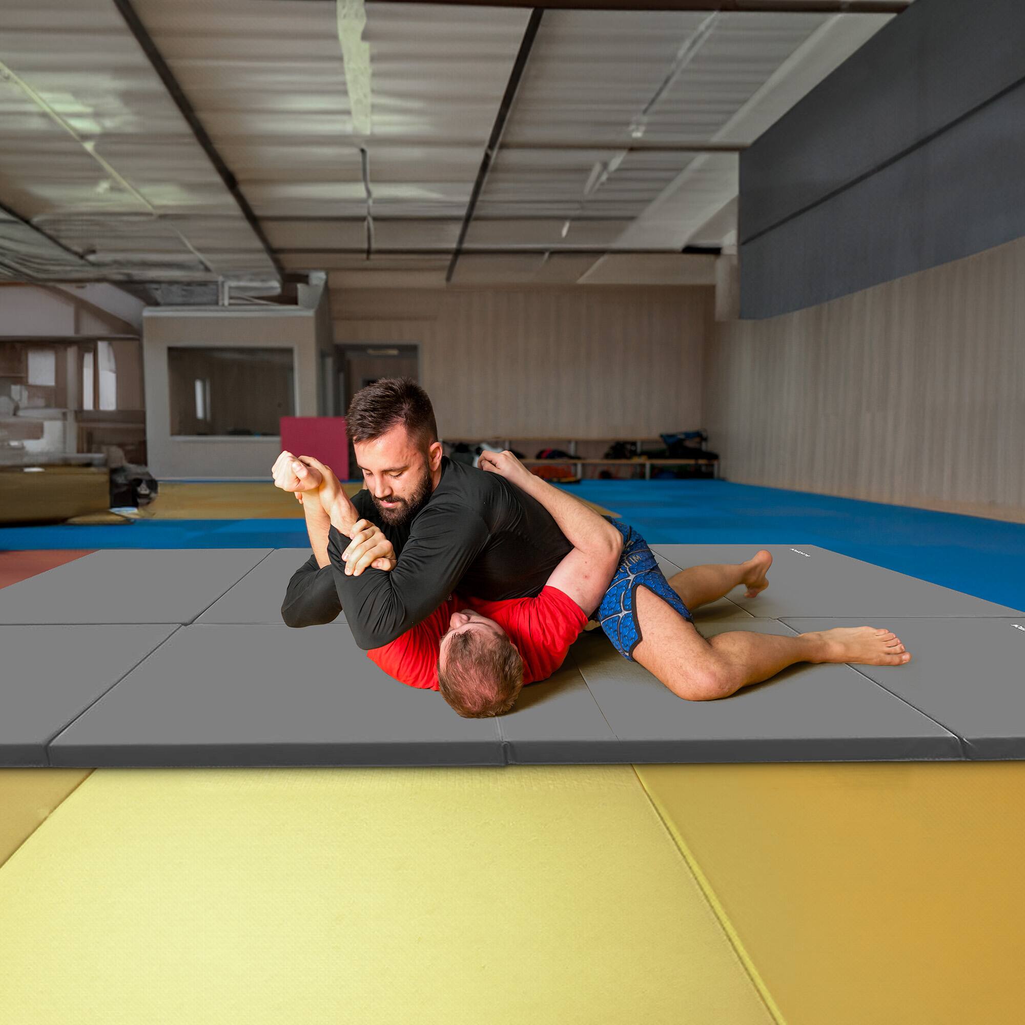 Alt View 4. BalanceFrom Fitness - BalanceFrom Fitness GoGym 4' x 10' x 2" All Purpose Folding Gymnastics Mat, Gray - Gray.