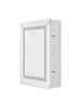 Front. VEVOR - Structured Media Enclosure, 17-Inch, Recessed in-Wall Media Box with Cover, Wall-Mount Cable Management Box Kit - White.