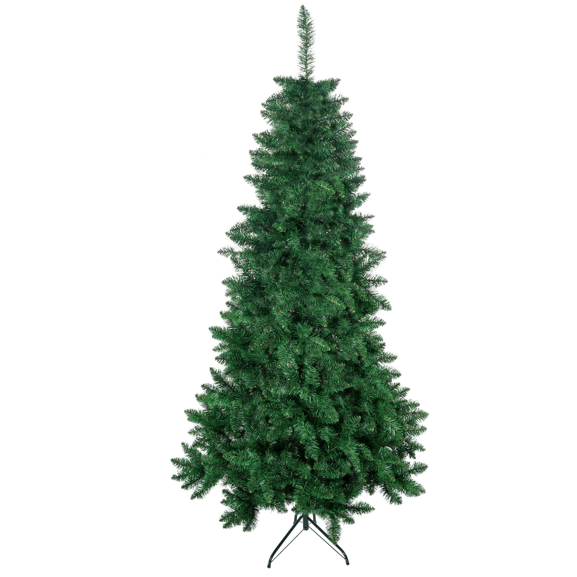 Alt View 6. BreeBe - 7ft Half Artificial Christmas Tree Holiday DÃ©cor with 520 Branches - Green.