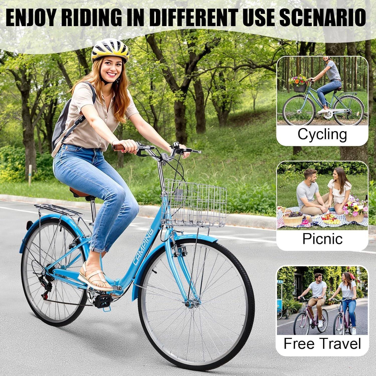 ENJOY RIDING IN DIFFERENT USE SCENARIO

Cycling

Picnic

Free Travel