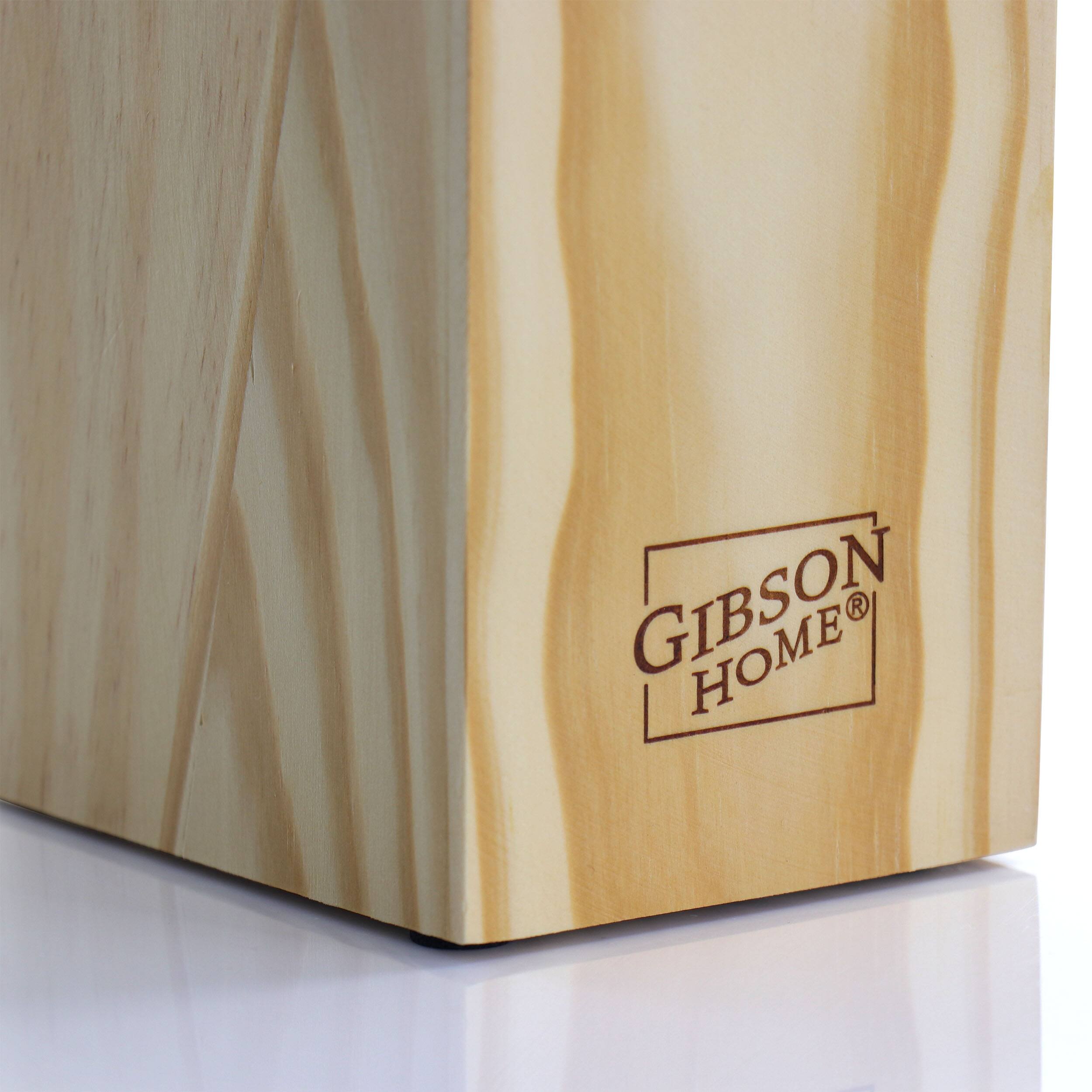 Alt View 4. Gibson - Gibson Home Westover 13 Piece Stainless Steel Cutlery Set in Black with Wood Storage Block - Black.