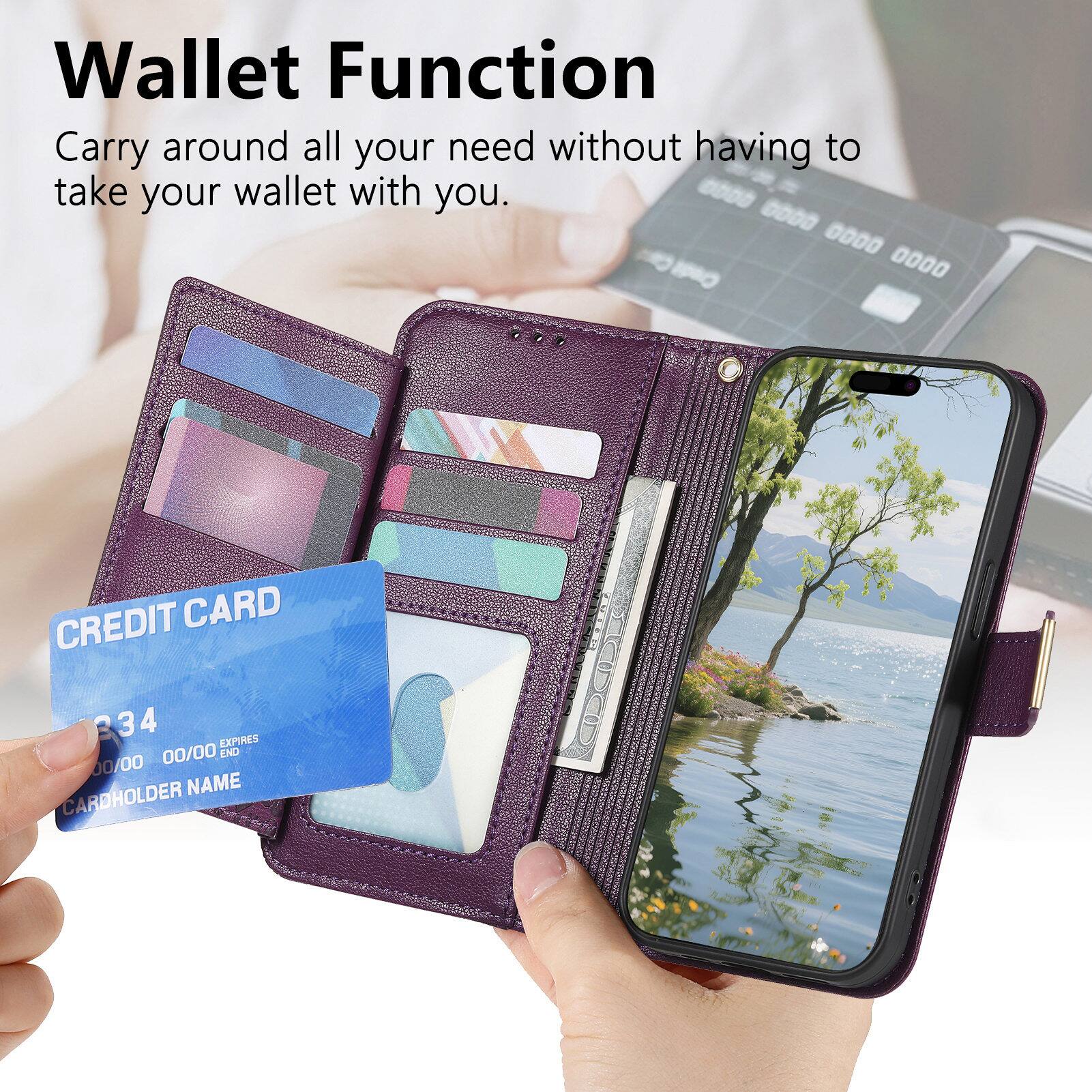 Wallet Function  
Carry around all your need without having to take your wallet with you.  

0000 0000 0000 0000  
CREDIT CARD  
34  
EXPIRES 00/00  
END 00/00  
CARDHOLDER NAME