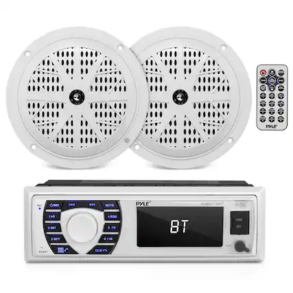 - 1 NE -- DM - - - 1 - . - . -18 d 18 a a . 1P a - a M - . a - - PYLE MIC MD 144 14 MUTE PYLE PLMRKT36WT IR 1 MI 2 INT 3 RPT I RDM 5 -10 4 +10 BT USB SD RESET BND AMS CLK AUX