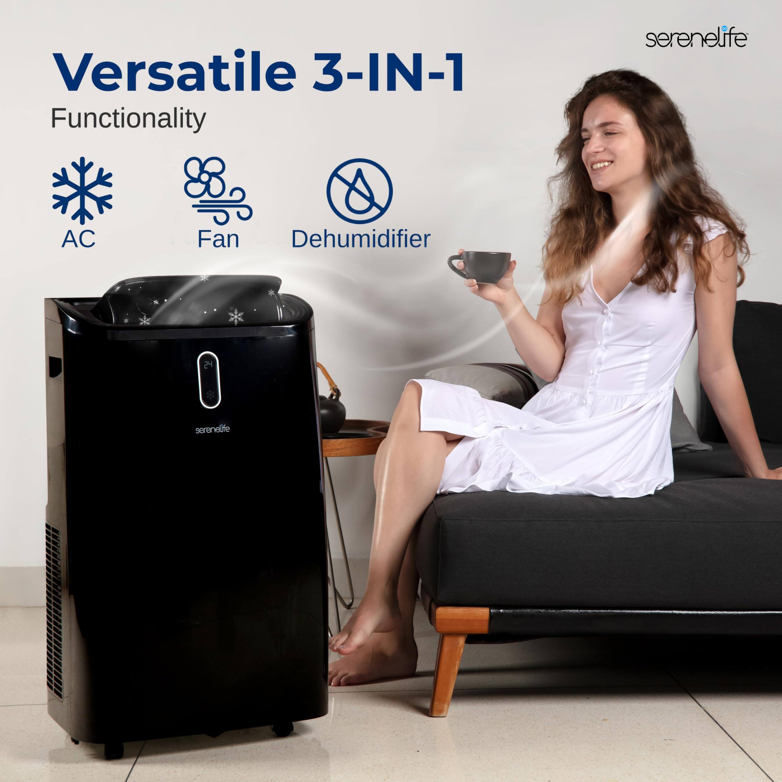 Versatile 3-IN-1 Functionality  
serenelife AC Fan Dehumidifier