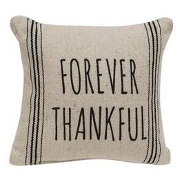 BreeBe - Forever Thankful Striped Natural Pillow - Ivory, Black