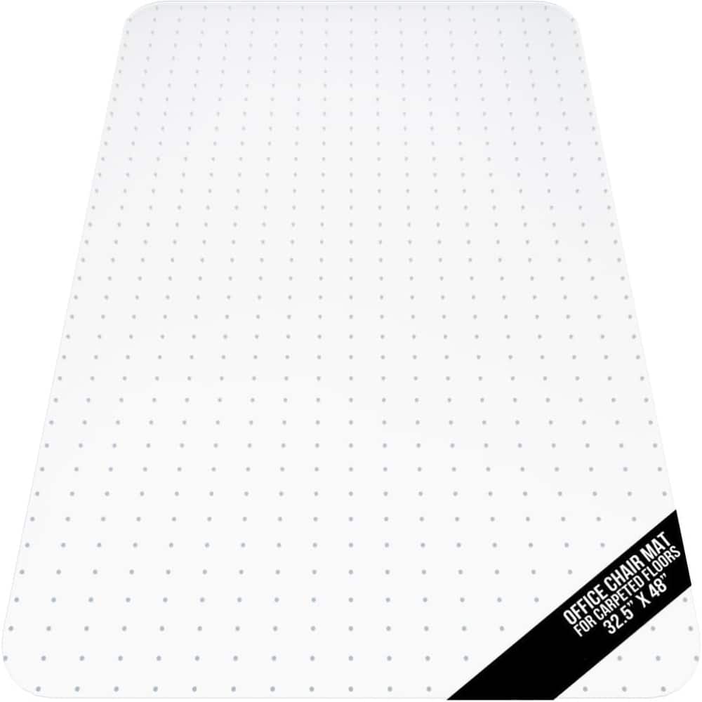 ZUQIETA - Anti-Slip Chair Mat for 32.5"x48" Heavy Duty, Smooth Glide & Clear - Carpet