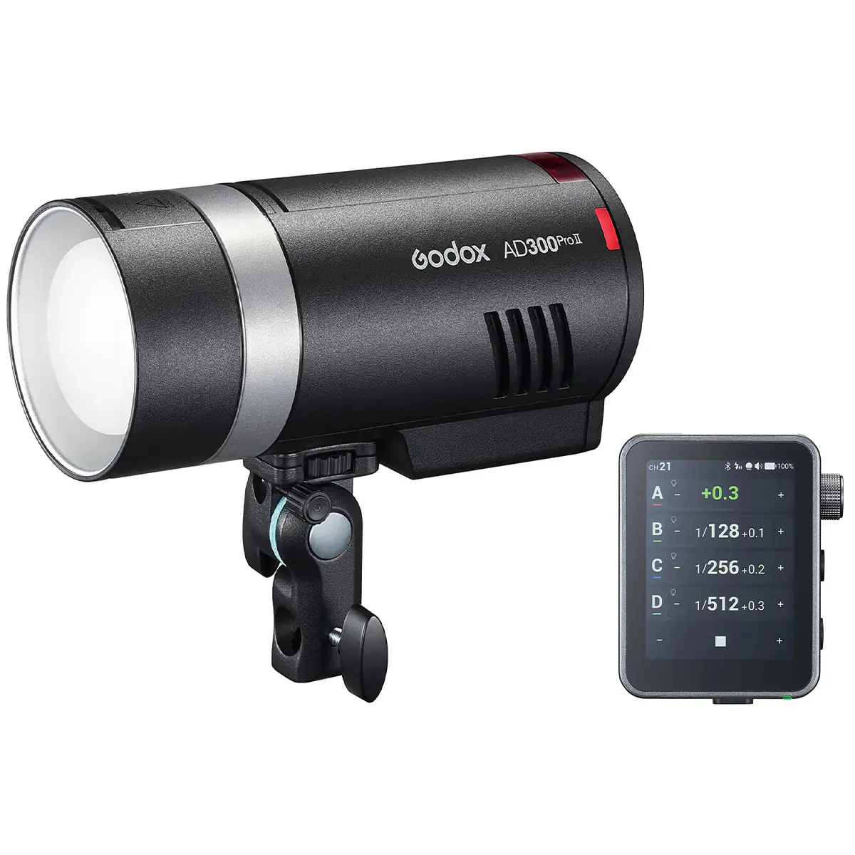 AD300 Pro II Godox

21 A +0.3
100% +
B - 1/128+ +0.1
C - 1/256+0.2 +
D - 1/512 +0.3