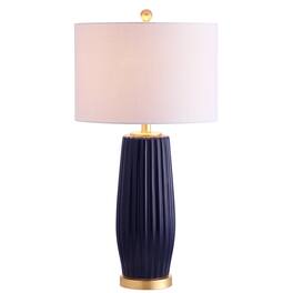 Jonathan Y - Roman 28.5" Ceramic LED Table Lamp - Navy