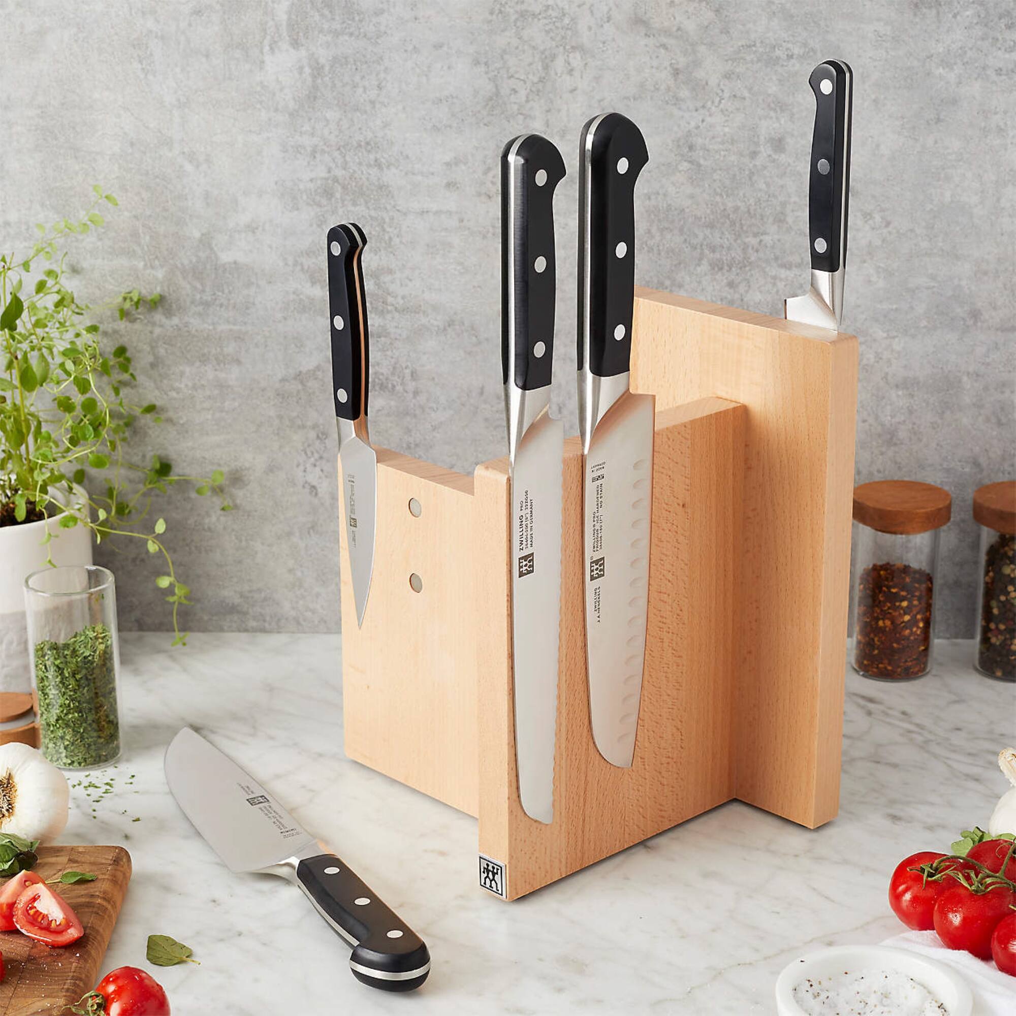 Alt View 2. ZWILLING - ZWILLING Italian Square Magnetic Knife Block - White-Colored Beechwood - White.