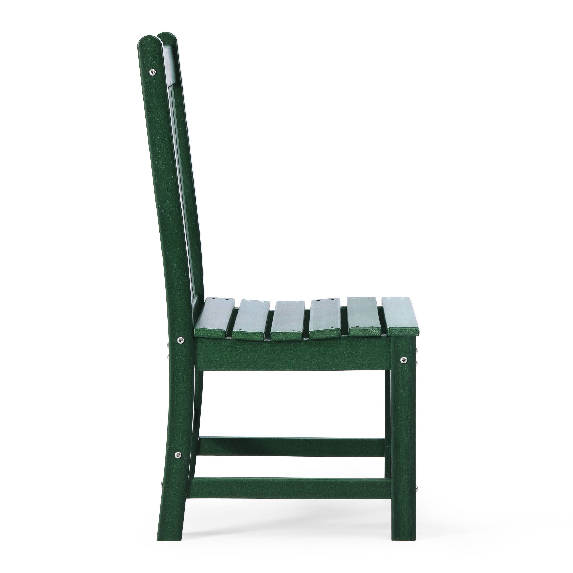 Left. WestinTrends - WestinTrends Malibu Outdoor Patio Dining Chair - Dark Green.