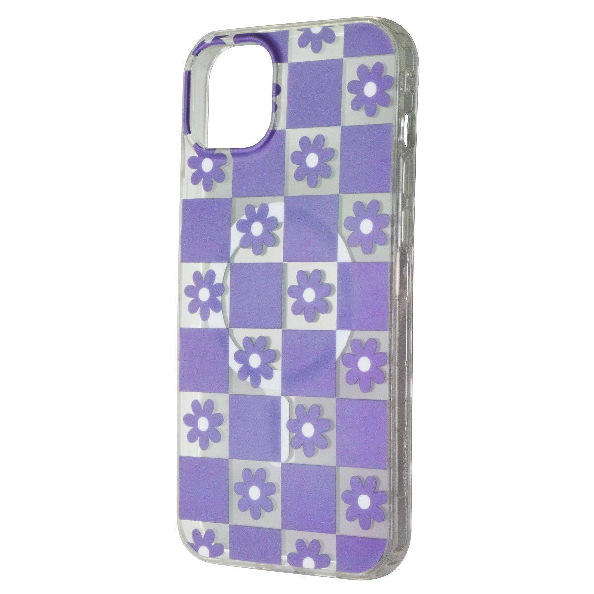 Front. Mybat Pro - MyBat Pro Mood Series Case for MagSafe for iPhone 14 Plus - Retro Purple Floral - Purple.