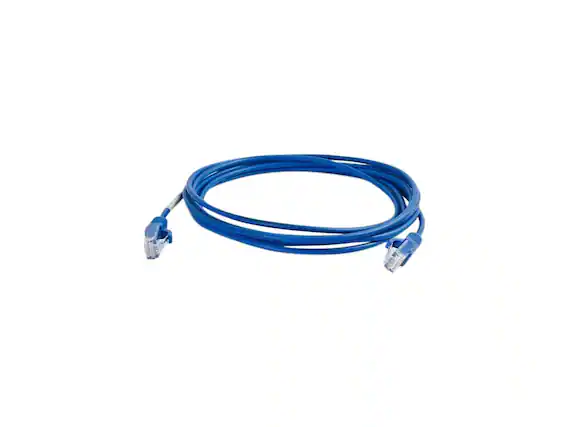 Front. Cables to Go - C2G 01071 Cat6 Cable - Snagless Unshielded Slim Ethernet Network Patch Cable, Blue (6 Inches).