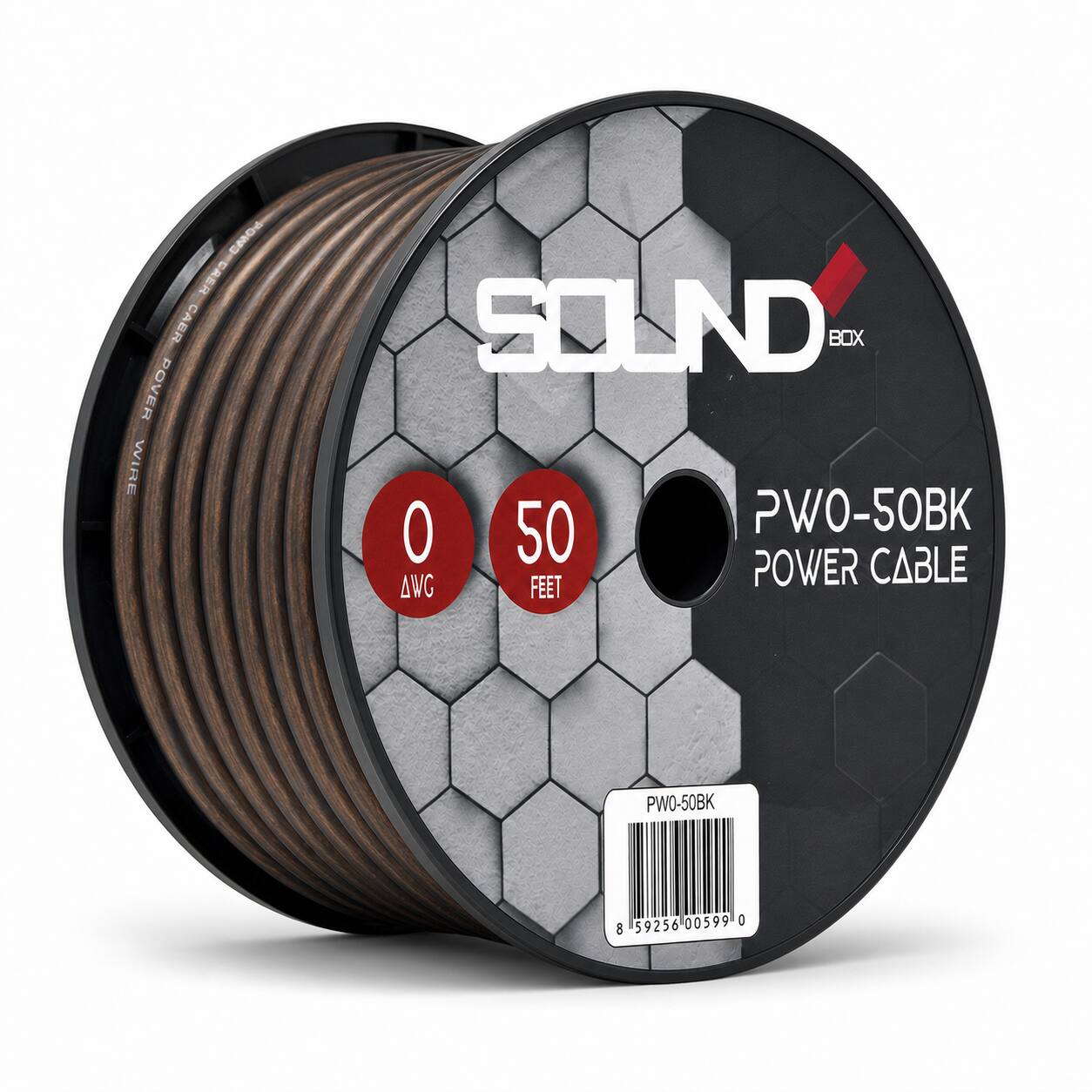 SOUND BOX  
PWO-50BK POWER CABLE  
0 50 FEET  
00599 0 8 59256