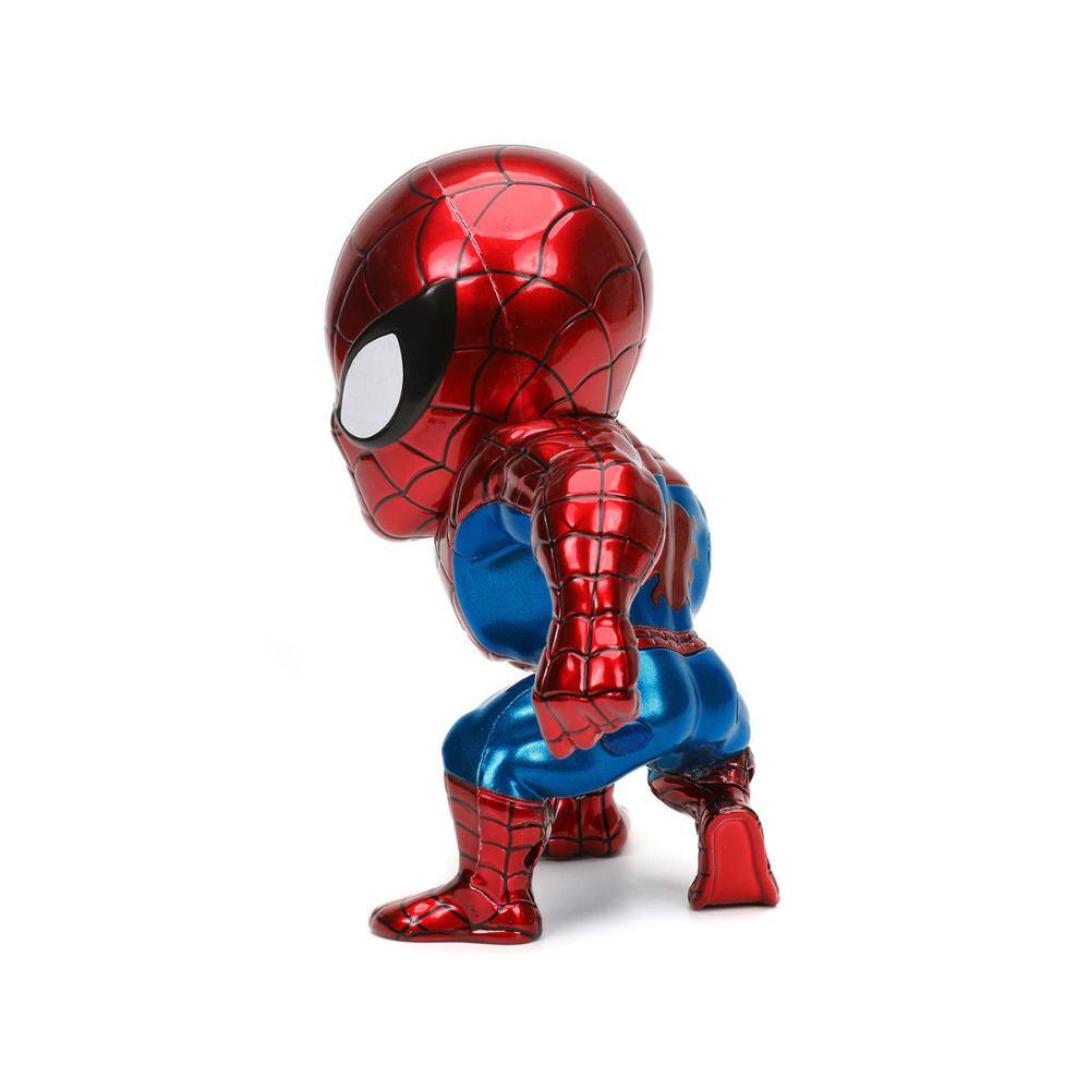 Angle. Jada - Ultimate Spider-Man 5" Diecast Figure "Marvel's Spider-Man" "Metalfigs" Series by Jada - Red/ Blue.